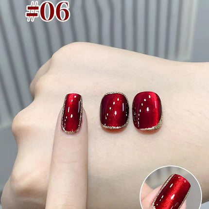 MIANEL 12ML Burning Love Cat Eye Gel Polish 2025 New Arrival - Brightening Dragon Fruit Pink with Glass Bead Cat Eye Nail Art