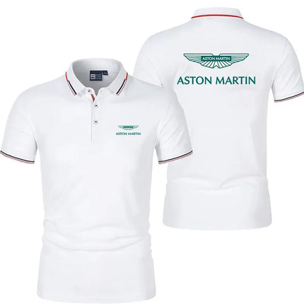 Aston Martin Racing Logo Men's Summer Short-Sleeve Polo Shirt, 2026 New Fashionable Men's Sports Top T-Shirt