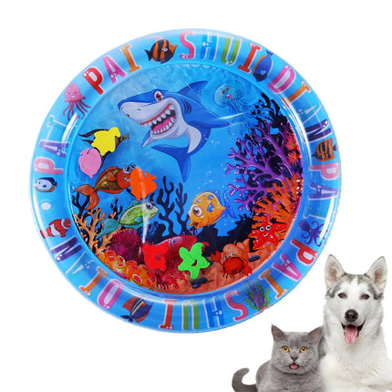Sensory Water Pad for Cats Waterbed Pad for Dogs Cats Pet Cooling Waterbed Exercise Enrichment Activity Toy for Home Travel