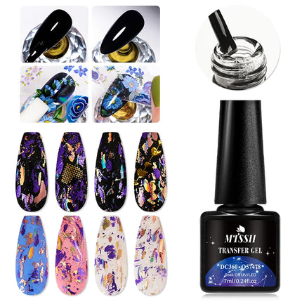 7ml Transfer Foil Nail Gel Polish Semi-Permanant Varnish For Adhesive Sticker Nail Glue Soak Off UV LED Gel Nail Art Gel
