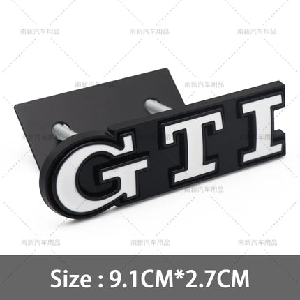 3D Metal GTI Grill Emblem Car Front Hood Stickers For VW Volkswagen Sagitar Magotan Polo Santana Lavida Gran Lavida Lamando Golf