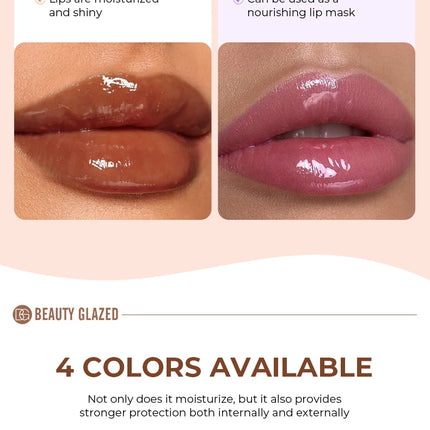 BEAUTY GLAZED 4Color Lipgloss Lip Oil Teens Moisturizing Lipstick Lip Balm High Shine And Lip Gloss Long-Lasting Dry Lip Care