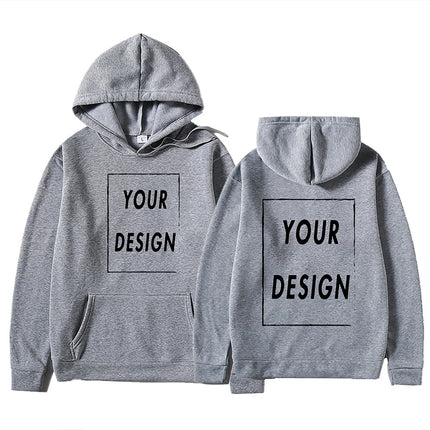 Customizable DIY Hoodie Sweatshirt - Personalize with Your Own Design Brand Logo Picture for Men & Women Casual Fashion Hoody