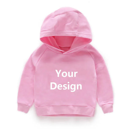 Custom Your Design Children Black Hooded Hoodies DIY Print Kids Cotton Clothes Baby Boys/Girls Tops,Contact Seller Frist