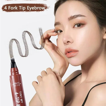 Liquid Eyebrow Pencil Eyebrow Pen Waterproof Fork Tip Eyebrow Tattoo Pencil Long Lasting Professional Fine Liquid EyeBrow Pencil