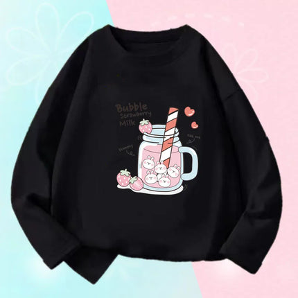 Soft Cotton Children's Cartoon T-Shirts Cute Pretty Bowknot Print Baby Long Sleeve T-Shirt For Boys Girls Tee