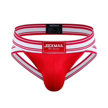 JOCKMAIL Men Jockstrap Thong  Mens Bikini Briefs Sexy Gay Underwear Nylon Mesh Hip Lift Mesh Quick Dry Sports Wear Panties