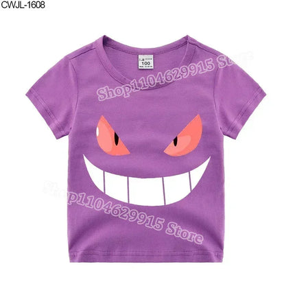 Pokemon Child T-shirt Fashion Clothes Pikachu Print T-Shirts Boutique Kids Clothing Boys Charmander Summer Tops Birthday Gift
