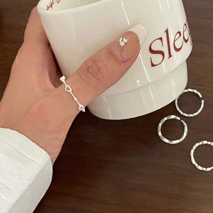 925 Sterling Silver Heart Ring / Bague Argent 925 Cœur Ajouré