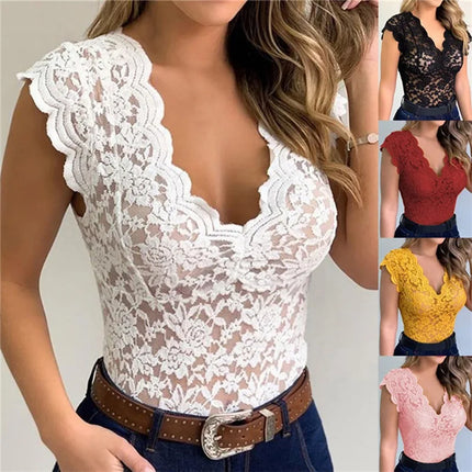 New Tanks For Women Summer Women Lace Sexy Camisole V Neck Tank Top Underwear Vest Candy Color Bralette Female Lace Underwear