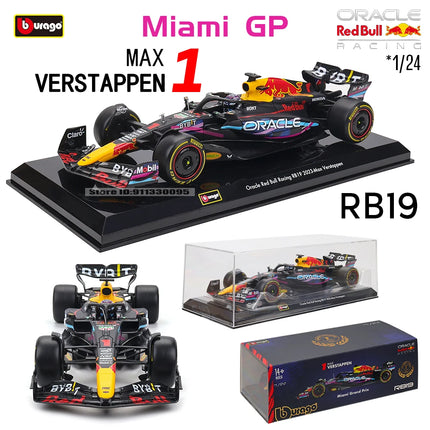 Bburago 1:24 2022~2024 F1 serie various style Red Bull RB19 Gran Premio de Austin SF23 W14 precision model car collection gift