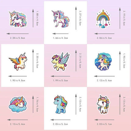 10/30/50PCS Unicorn Flight PVC Sticker Aesthetic Decoration Scrapbooking Korean Stationery School Supplies