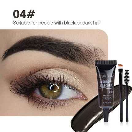 4 Colors Natural Liquid Dyeing Eyebrow Cream Set Waterproof Long Lasting Black Brown Tint Eyebrow Mascara Eyebrows Paint Makeup