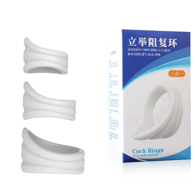 Men Cock Ring Penis Foreskin Correction Cockring Reusable Penis Sleeve Delay Ejaculation Chastity Cage Sex Toy for Men Couples
