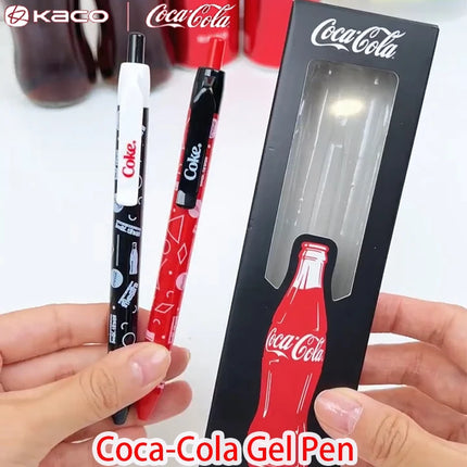 KACO Coca-Cola Gel Pen Great Value Set 0.5mm Dual Ball Tip Quick-Dry Smooth Rollerball Pens Licensed Stylish Collection Gifts 펜