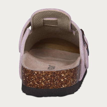 Kidmi New Women Clogs Men Clogs Suede Slippers Fashion Cork Footbed Leather Slippers Classic Mules Soft Antiskid House Slippers