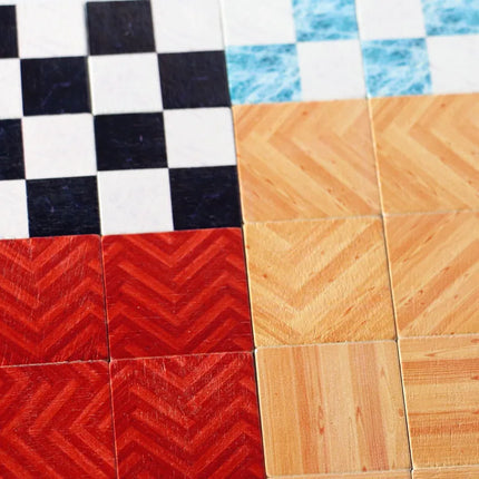 30mm*30mm Dollhouse Miniature Wooden Floorboards Sticker Wall Decal Kitchen Dining Bathroom Living Room Floor Furniture Accessor