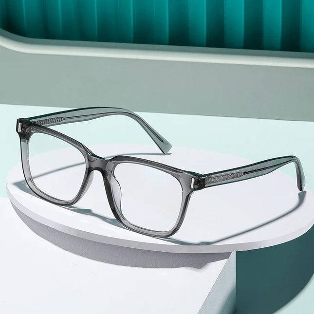 JMISUS Fashion Square Prescription Glasses Women Men Photochromic Progressive Myopia Optical Eyewear Lenses with Custom Recipe