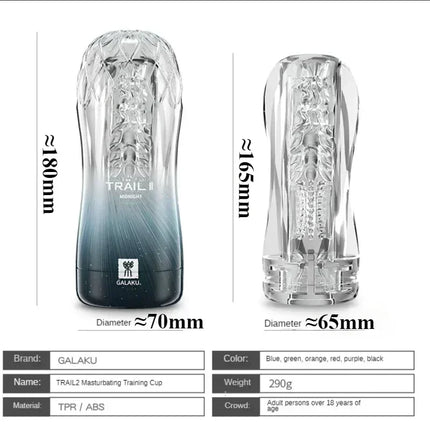 Male Masturbator Cup Soft Pussy Sex Toys Transparent Vagina Adult Endurance Exercise Adult supplies Vacuum Pocket Cup for Men
