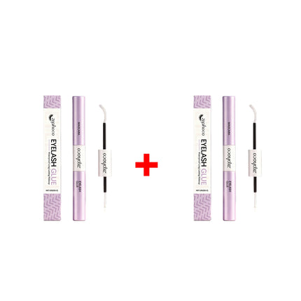 2 in 1 Mascara Waterproof Long-Lasting Makeup Eyelash Glue Smudge Proof Volumizing Curl Mascara Natural Eyelash Shaping Cosmetic