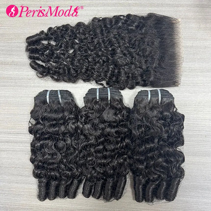 PerisModa Burmese Curly Lace Closure 4x4 Brown Lace 5x5 HD Transparent Lace Swiss Lace Natural Color Human Hair With Pre Plucked