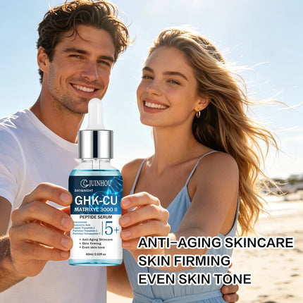 JUINHOU Facial Surem with Blue Copper Brighten skin Serum for Dry Damaged Skin Deep Hydrating Moisturizing Face Care All Skin