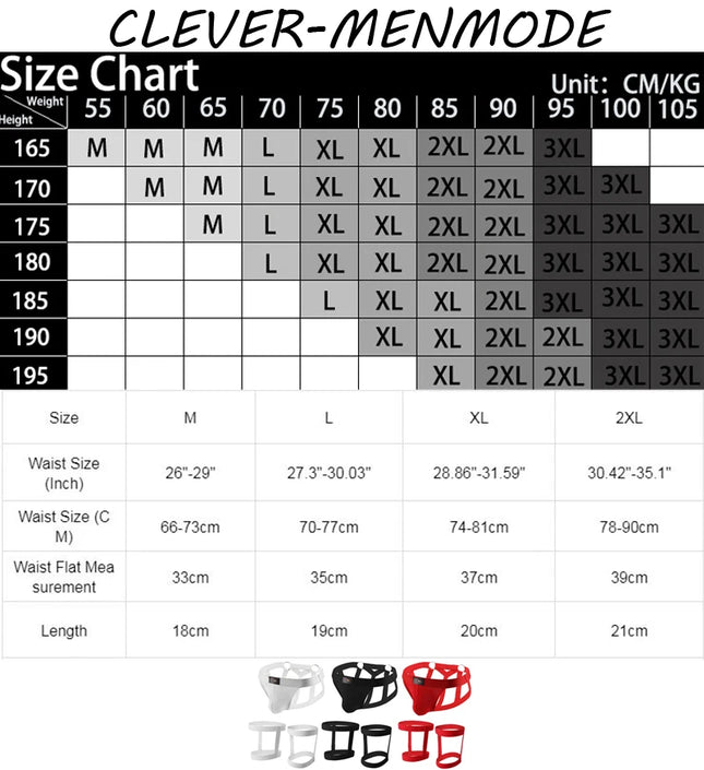 men Sexy Open Crotch G-String Garter Thong Erotic T-Back Jockstrap Leg Harness Lingerie Leg Strap Penis Pouch Metal Ring Panties