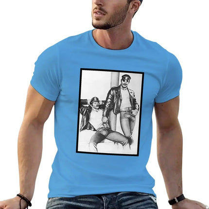 Vintage Tom of Finland - Frisky Duo T-Shirt vintage cute tops Men's t-shirts