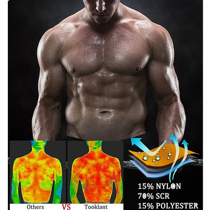 Hot Slimming Sauna Sweat Vest for Men Heat Trapping Pullover Sweat Enhancing Vest Workout Body Shaper Reduce Weight Tank Tops