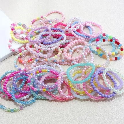 10/20/30Pcs Colorful Beads Bracelet Kids Girls Birthday Party Favors Goodie Pinata Filler Baby Shower Wedding Guest Treat Gifts