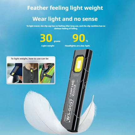 Powerful Mini COB LED Keychain Flashlight USB C Rechargeable Hanging Work Light 550LM Waterproof Camping Walking Pocket Lamp