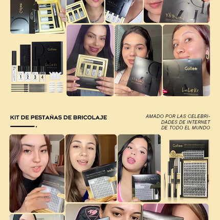Gollee 4-6 Weeks Lash Lift and Tint Kit Brow Lamination Semi-permanent Eyebrow Tint Set Nature Black Eyelash Lifting Perm Makeup