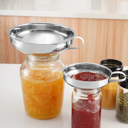 Stainless Steel Wide Mouth Funnel, Kitchen and Household Large Diameter Funnel, Multifunctional Jam Canning Funnel