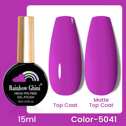 RG 15ml 17 Colors Purple Series Nail Gel Polish Semi-permanent Rich Violet Nail Polish Purple Glitter Gel Varnish For Manicure