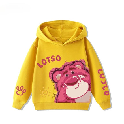Boys and girls fashionable and cute Lotso print autumn and winter comfortable and warm children's sports pullover