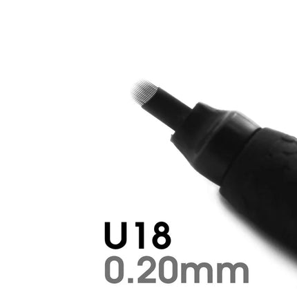 New 5/10/50PCS  Sterilized Permanent Makeup Eyebrow Tattoo Tools 0.15/0.18mm Disposable Microblading Pen with U Blades