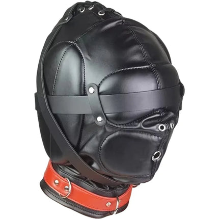 Bdsm Mask With Gag,Gear Bondage,Role Play Hood Padded Blindfold,Sex Toys For Couples,Head Harness SM Products