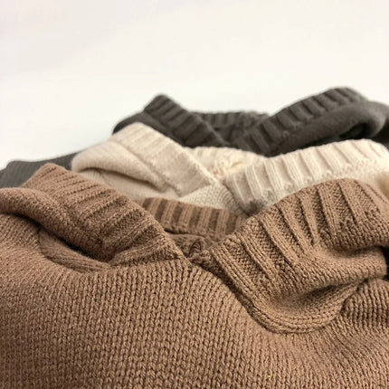 Korean Edition Boys and Girls Clothing Baby Sweater Toddler Knitted Sweater Newborn Knitted Long Sleeve Cotton Baby Pullover