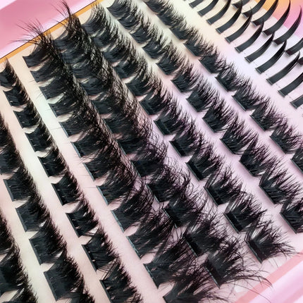 12 Rows Mixed 2 Spikes & 10 Volume 3D Faux Mink Lash Clusters DIY Extensions Kit for Eyelash Enhancements