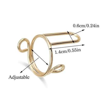 10PCS Nail Rings Fingertip Nail Rings for False Nail Women Girls Phalanx Ring Adjustable Reusable Removable Nail Art Decoration