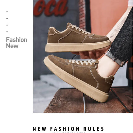 2025 Autumn Men's Thick-Sole Breathable Sports Casual Sneakers - White Trainers with Height-Enhancing Design for Students.