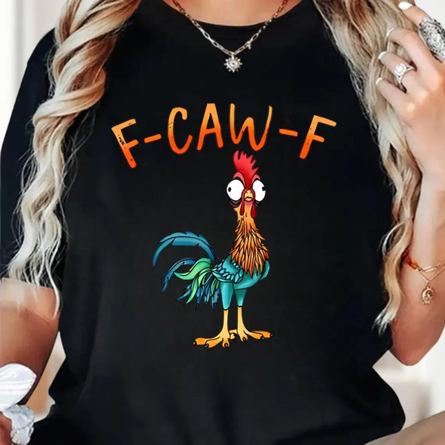 Funny F-Caw-F Shirt, Rooster Meme Shirt, Sassy Bird Lover Shirt, Moonlit Raven Shirt, Black Bird Shirt, Chicken Meme Shirt