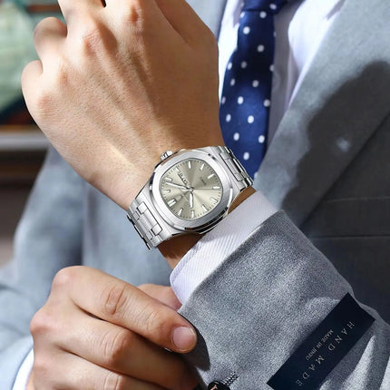 POEDAGAR Exquisite Fashion Men's Watches Waterproof Luminous Date Week Men Watch Stainless Steel Quartz Casual Classic Man Watch