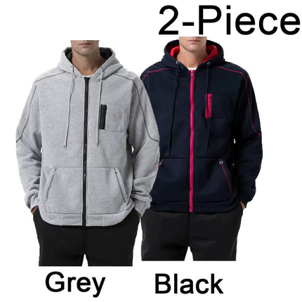 Men's Full Zip Hoodie Jacket Hooded Plain Pocket Sports Outdoor Daily Sports Hot Stamping Designer Basic Casual Sweatshirts