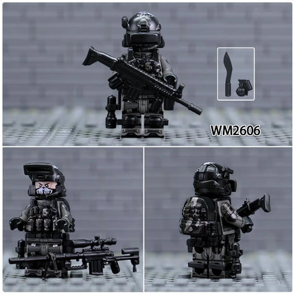 WM6147 WM6168 WM6169 Military Series SWAT Special Forces Building Block Commando Soldier City Police Cap Mini Action Figure Toys