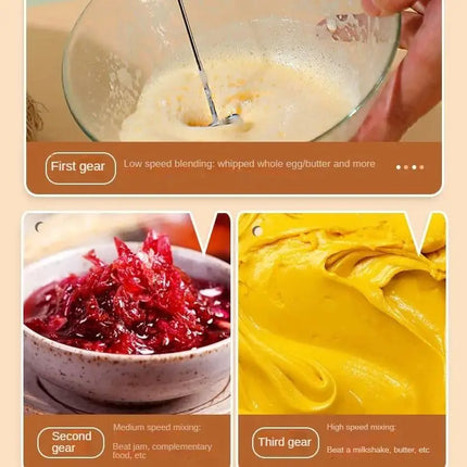 1 electric mixer, egg beater, double stick, 3-speed gun style cake cream mixer, batter mixer, food mixer