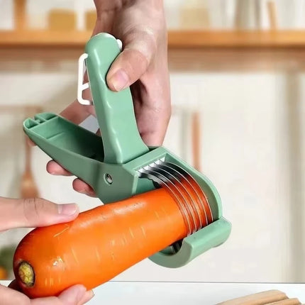 Kitchen Stainless Steel Vegetable and Fruit Slicer Multi functional Vegetable Salad Fruit Slicer Portable Kitchen Tool Scallion