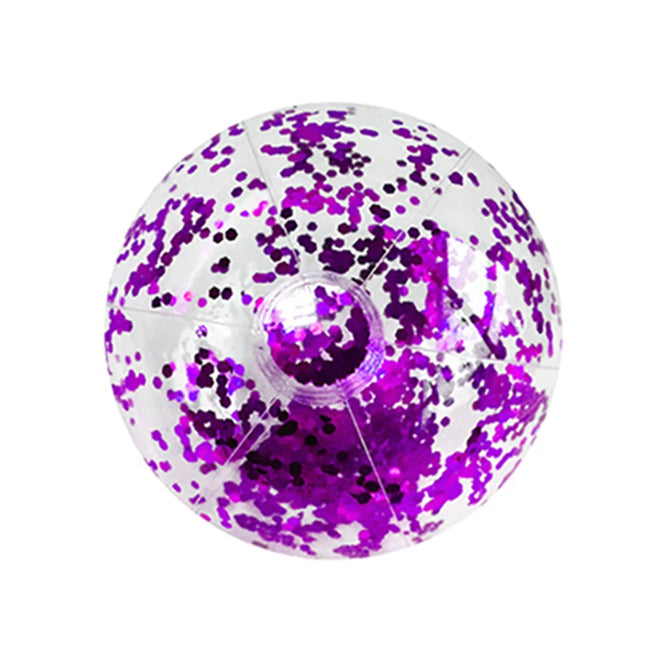 1Pc Inflatable Glitter Beach Ball 15.74 Inch Water Beach Ball Suitable For Beach Pool Party Games