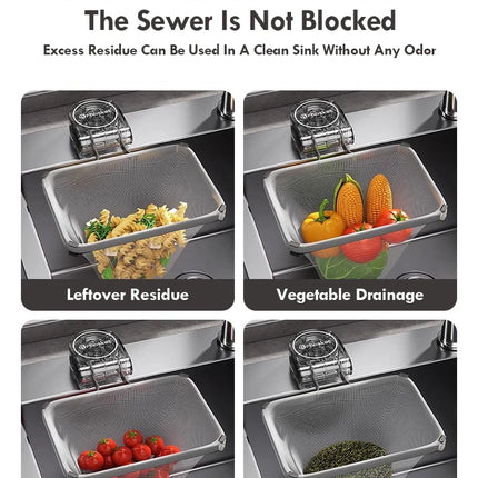 Kitchen Sink Filter Rack Suction Cup Iron Drain Filter Screen Household Strong Load-Bearing Foldable Upright