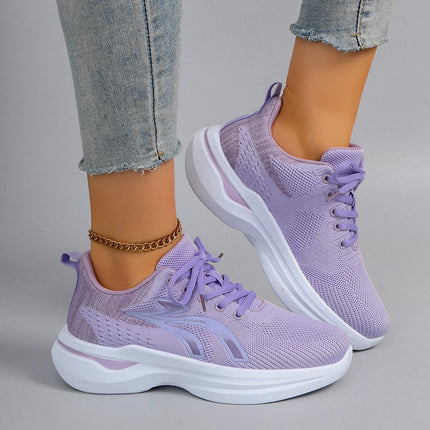 Spring and Autumn New Women's Casual Lace-Up Comfortable, Breathable, Lightweight and Wear-Resistant Sports Shoes